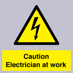 Caution Electrician at work